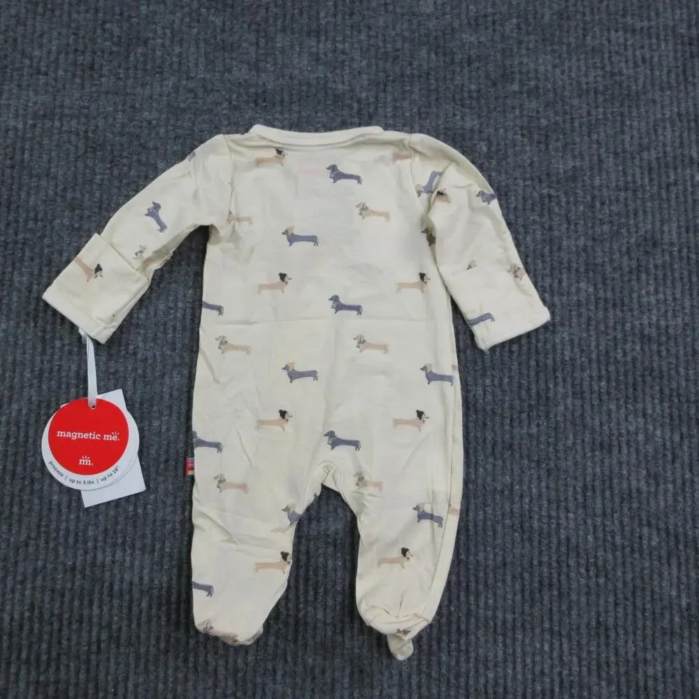 Magnetic Me Coverall Baby Preemie White Modal Magnetic Footie One-Piece NWT